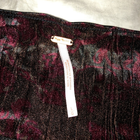 Free People Velvet Ruched Mini Skirt - Picture 2 of 5